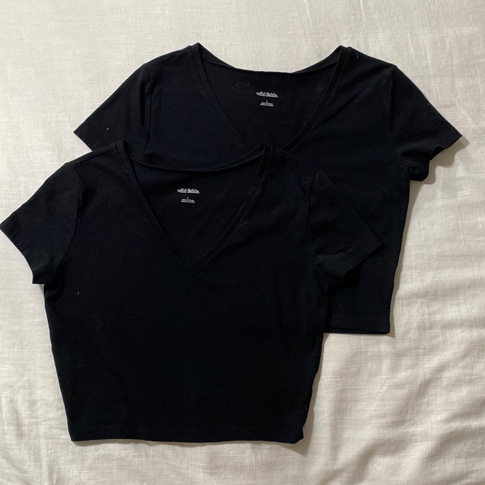 2 PC Target Wild Fable V-Neck Tees